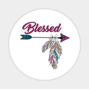 Arrow Blessed Feathers Magnet